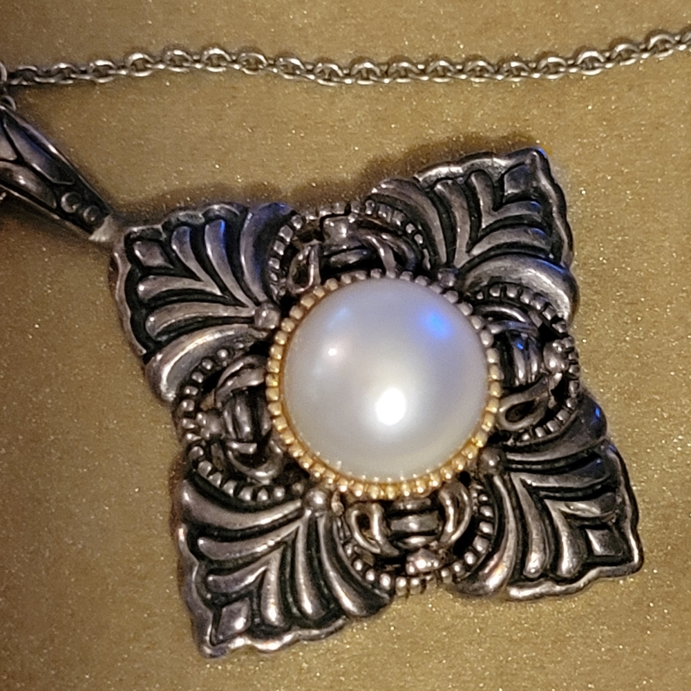 Vintage .925 Sterling Silver Freshwater Pearl Necklace